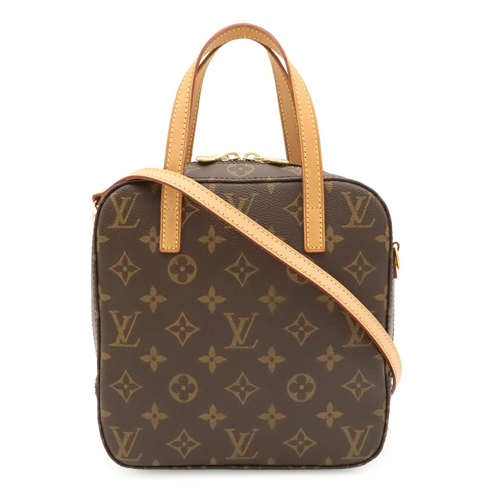 Louis Vuitton Monogram Spontini Bag 2Way Crossbody Bag Canvas Leather Brown